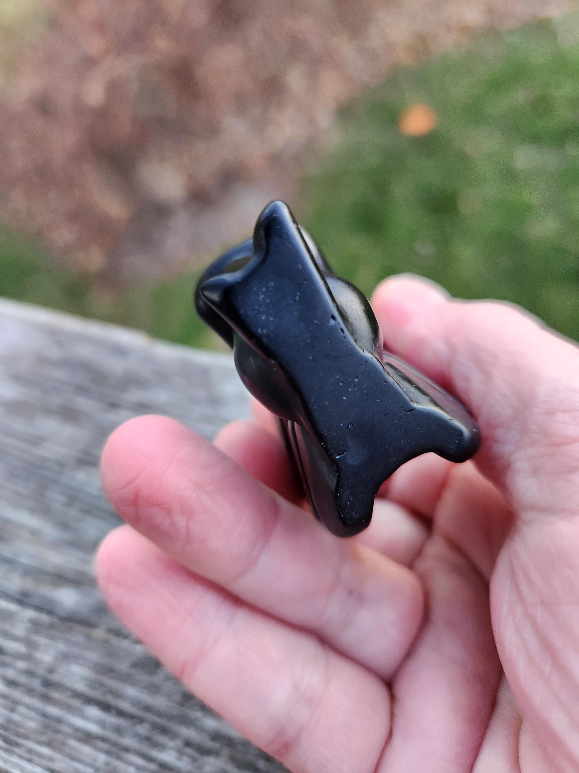 Black Obsidian Angel: Natural Stone Fairy Crystal