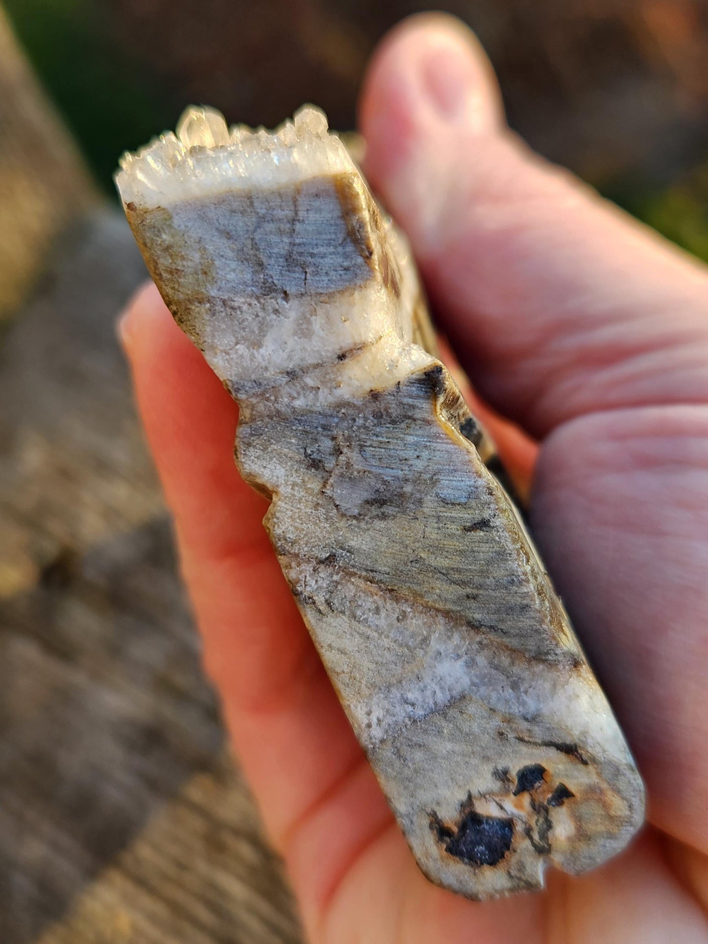 Super Unique Clear Quartz Points 0n Matrix Angel Or Fairy Carving Natural Stone Crystal