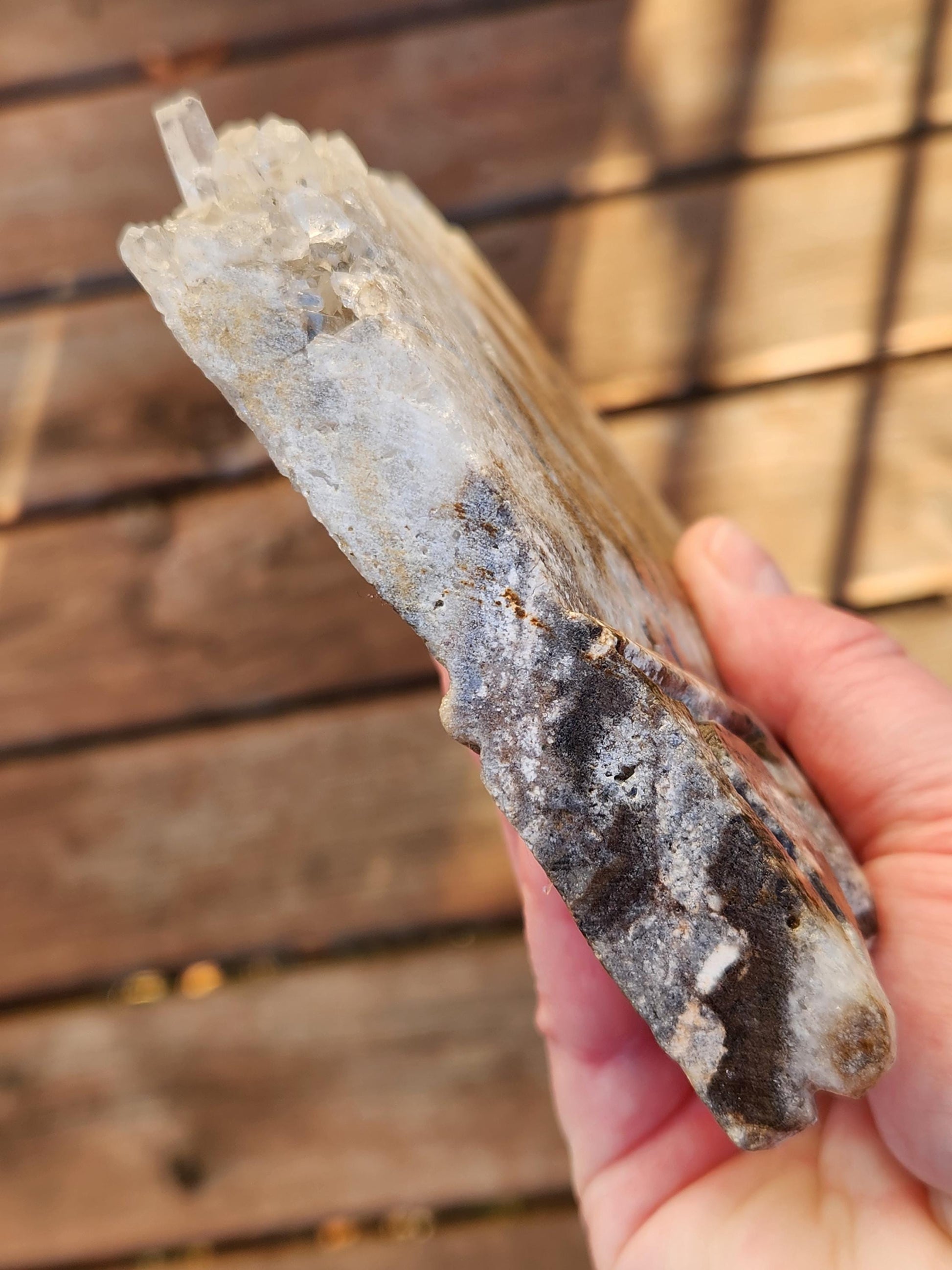 Super Unique Clear Quartz Points 0n Matrix Angel Or Fairy Carving Natural Stone Crystal