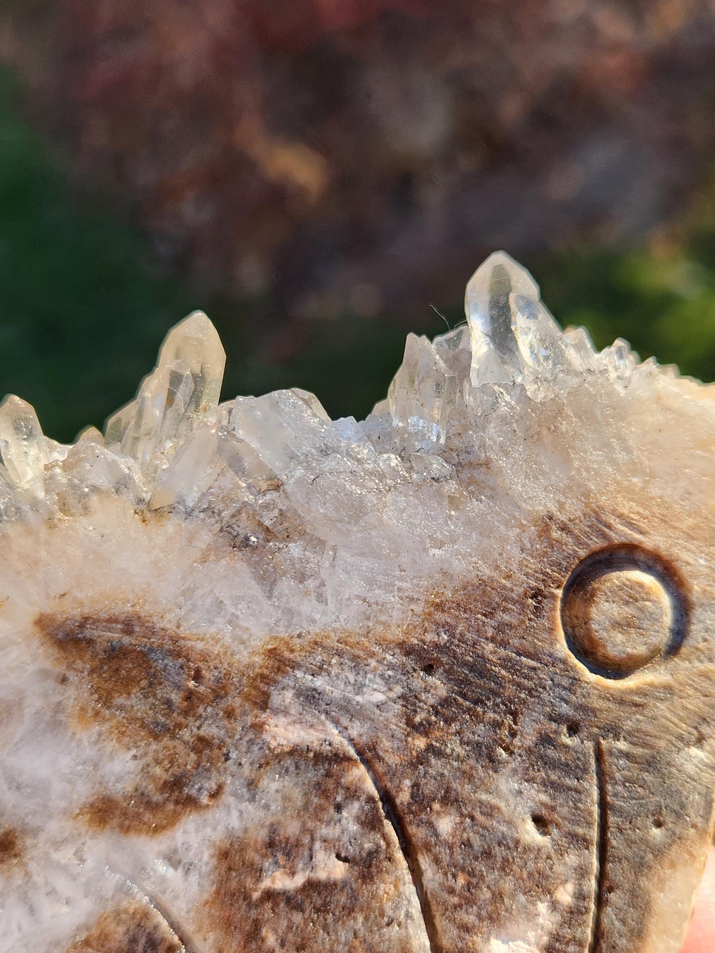 Super Unique Clear Quartz Points 0n Matrix Angel Or Fairy Carving Natural Stone Crystal
