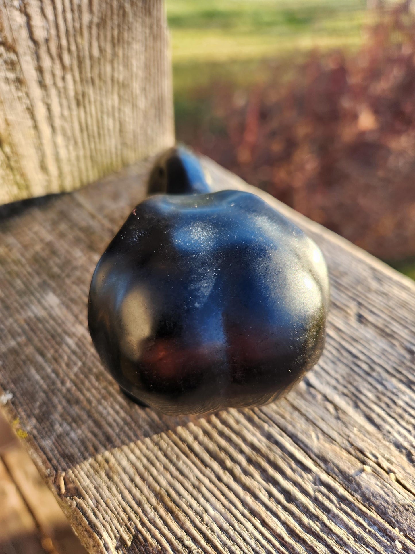 Carved Black Obsidian Large Raven Skull: Crystal Carving, One