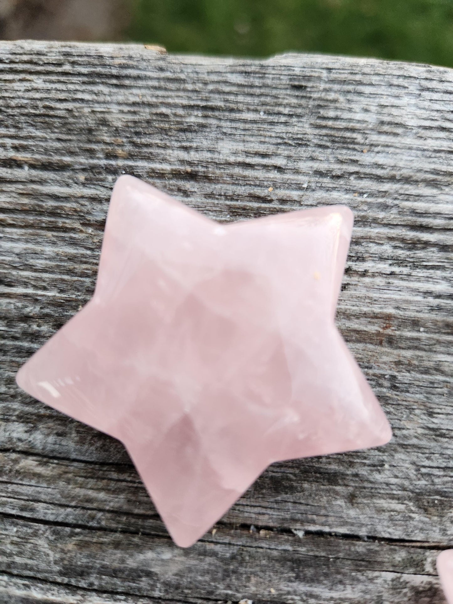 AAA Rose Quartz Crystal Small Star, High Polish Pocket Stone, One