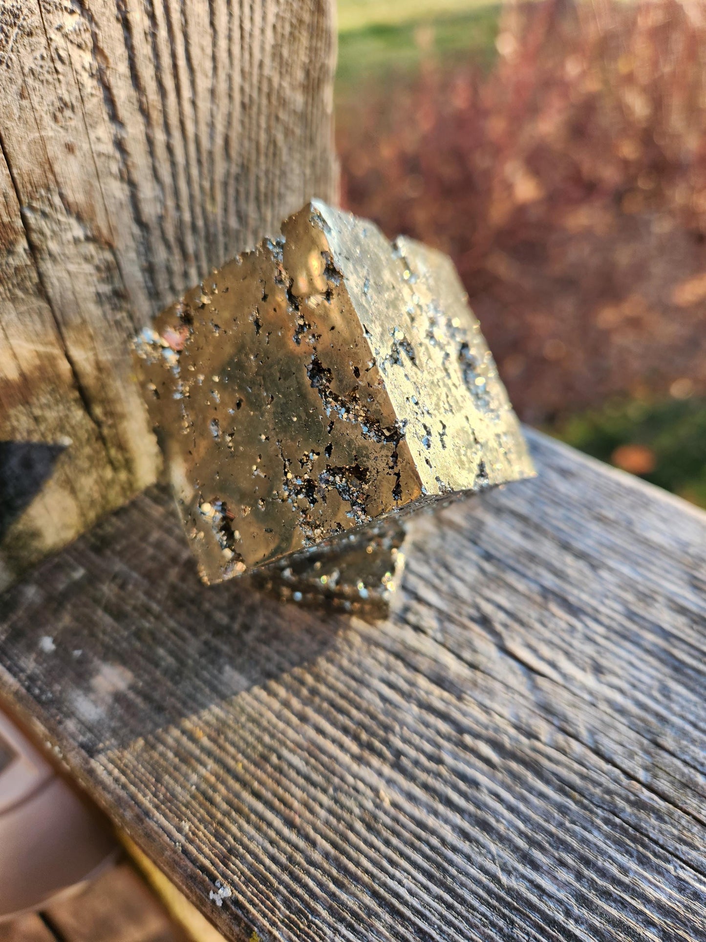 Beautiful Pyrite Cube On Stand From Peru