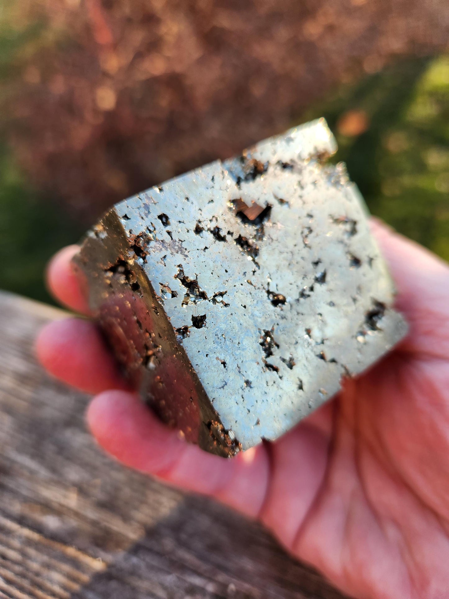 Beautiful Pyrite Cube On Stand From Peru