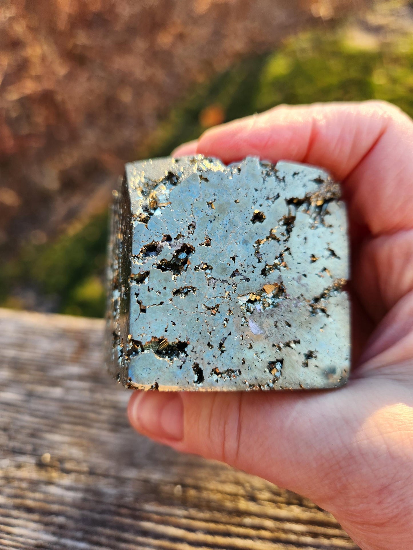 Beautiful Pyrite Cube On Stand From Peru