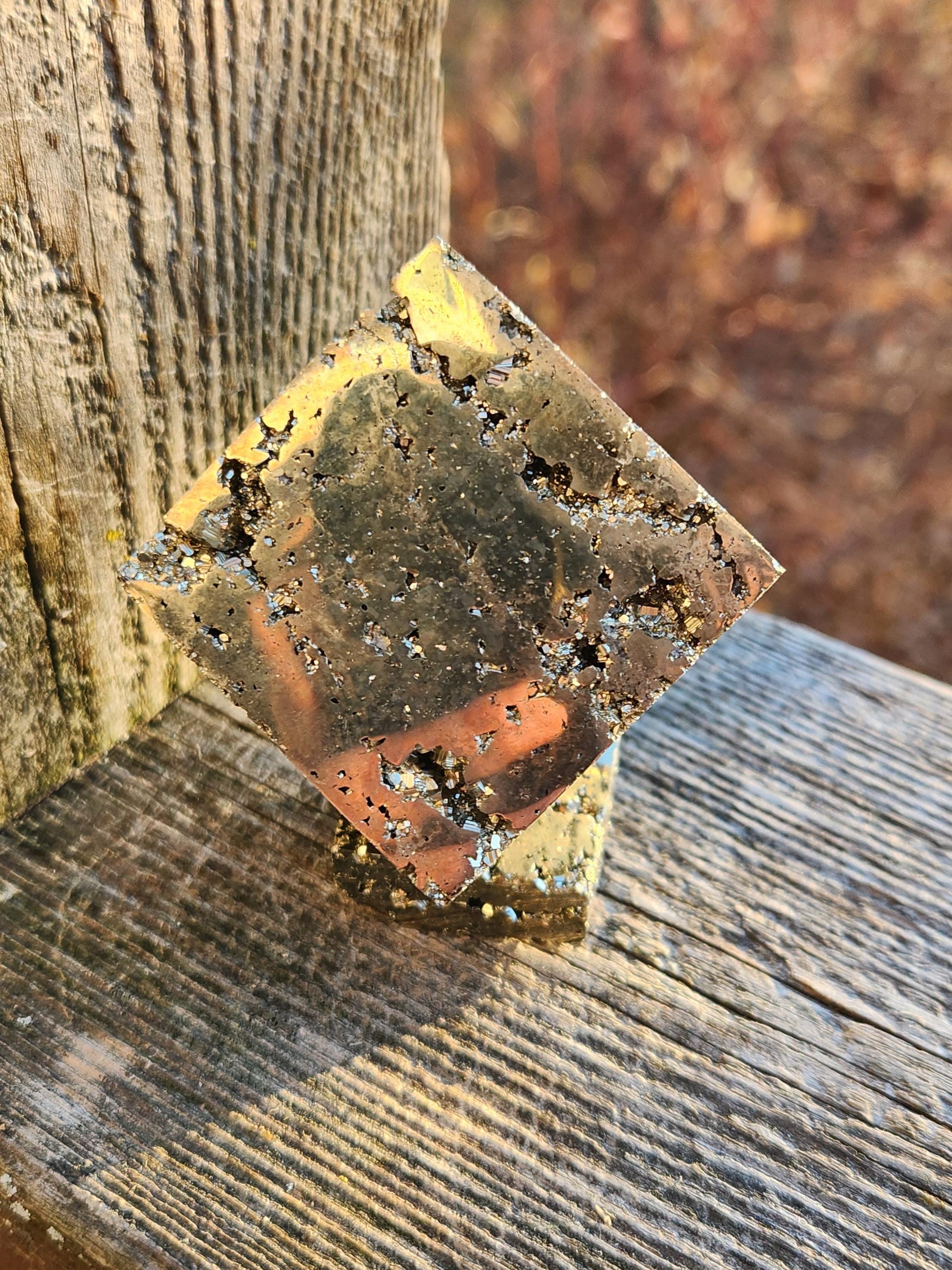 Beautiful Pyrite Cube On Stand From Peru
