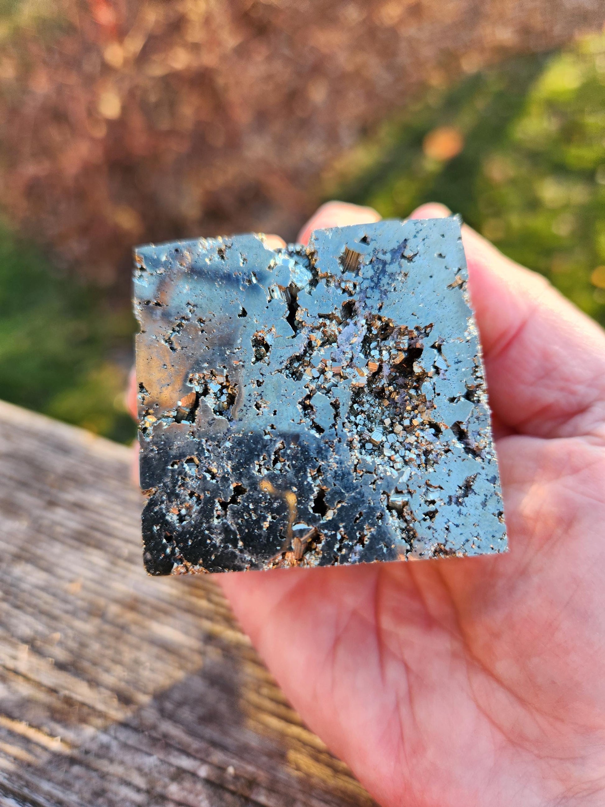 Beautiful Pyrite Cube On Stand From Peru