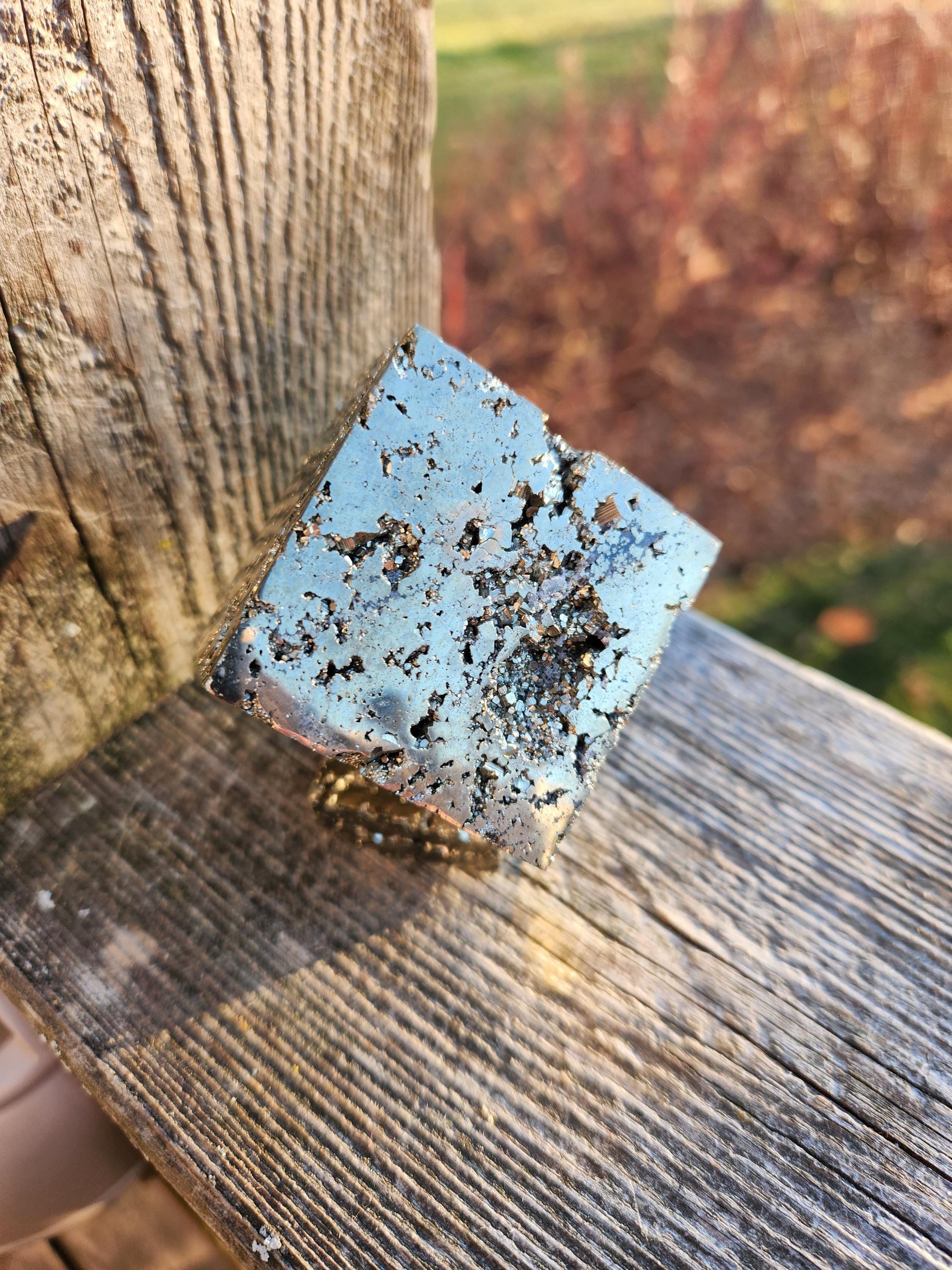 Beautiful Pyrite Cube On Stand From Peru