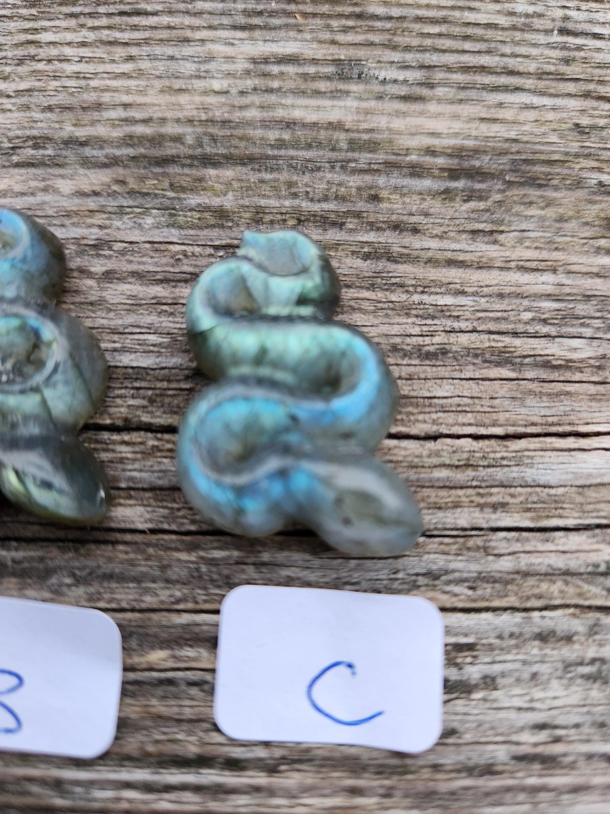 Carved Labradorite Snake: Crystal Carving, One