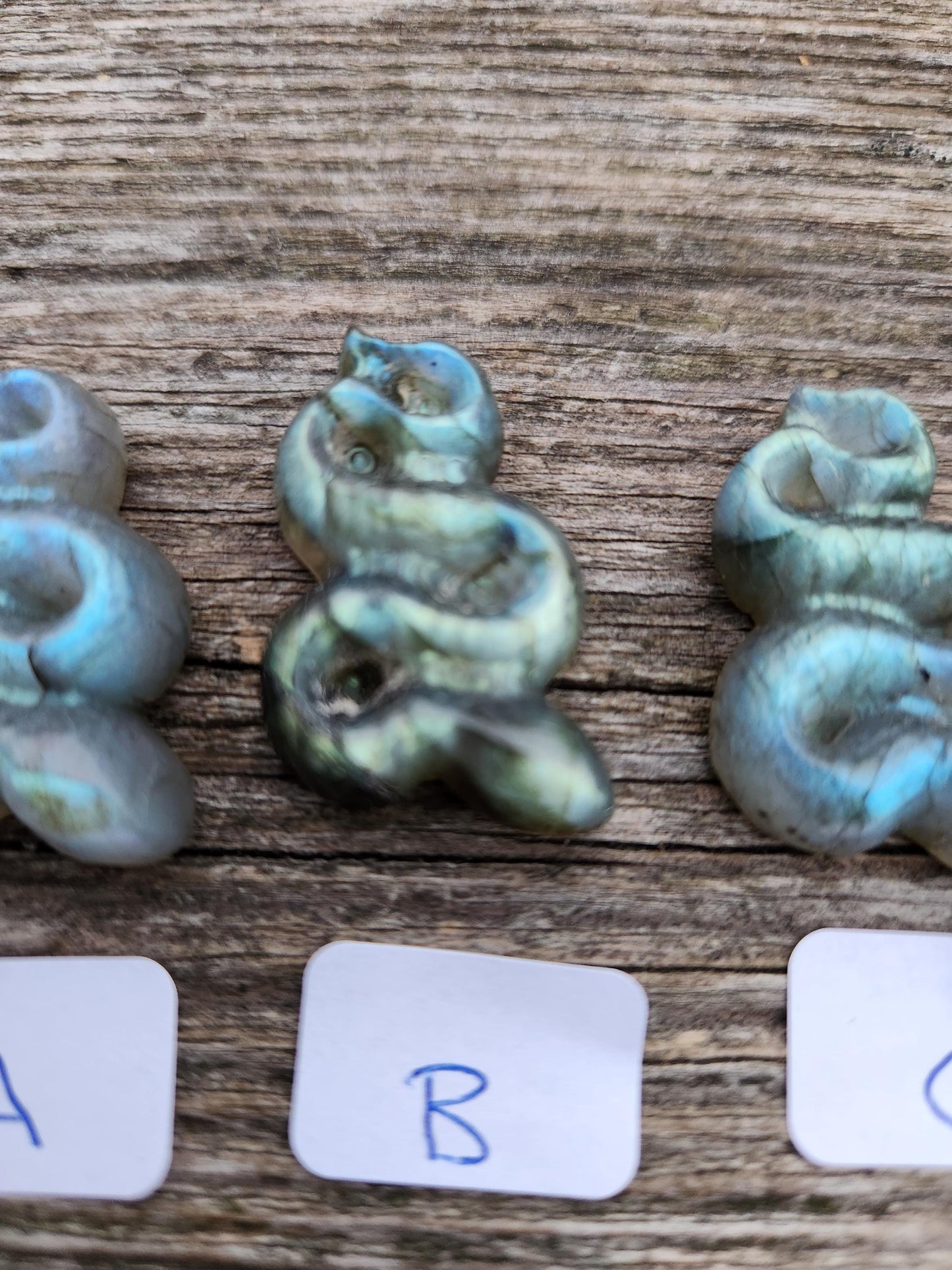 Carved Labradorite Snake: Crystal Carving, One