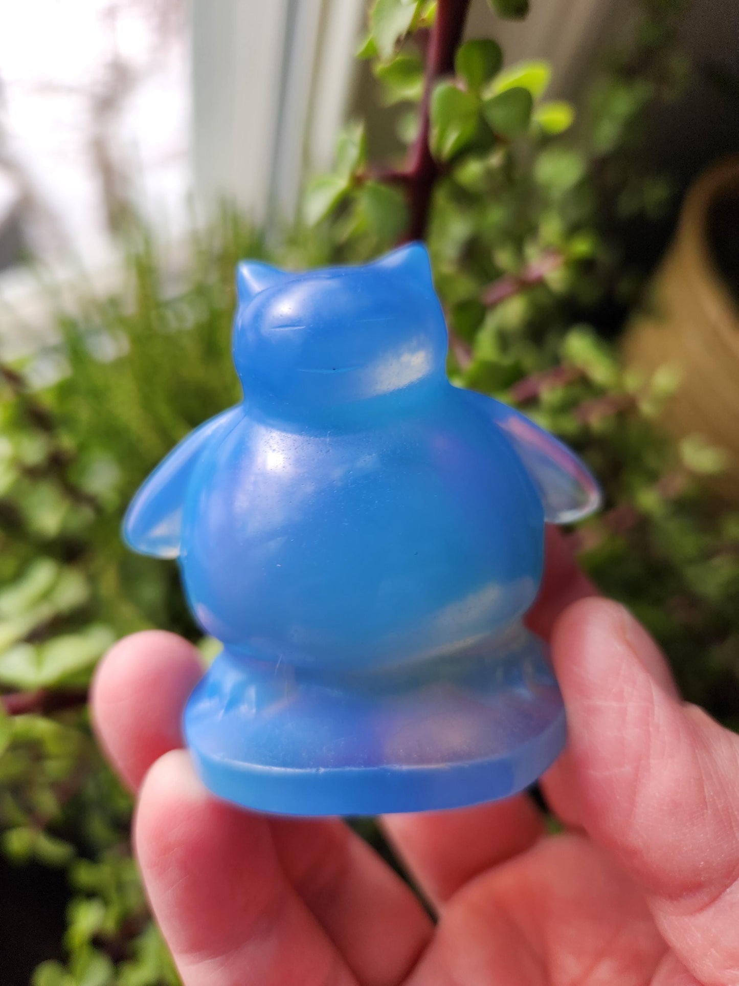 Blue Opalite Snorlax with High Polish, Pokemon