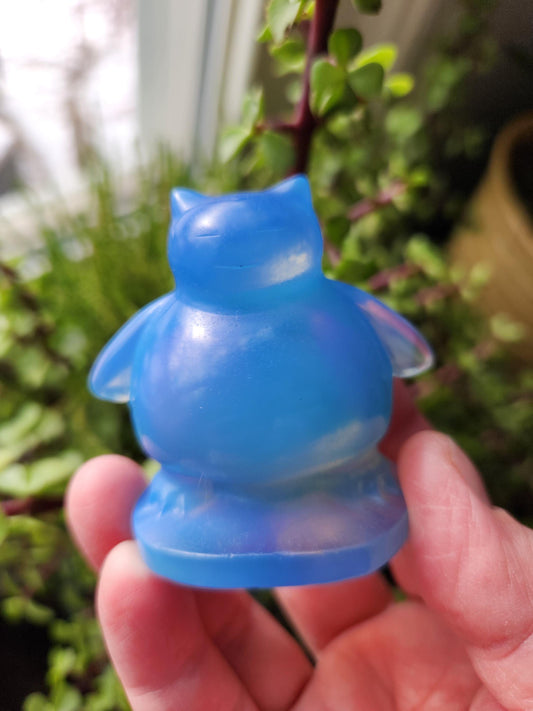 Blue Opalite Snorlax with High Polish, Pokemon