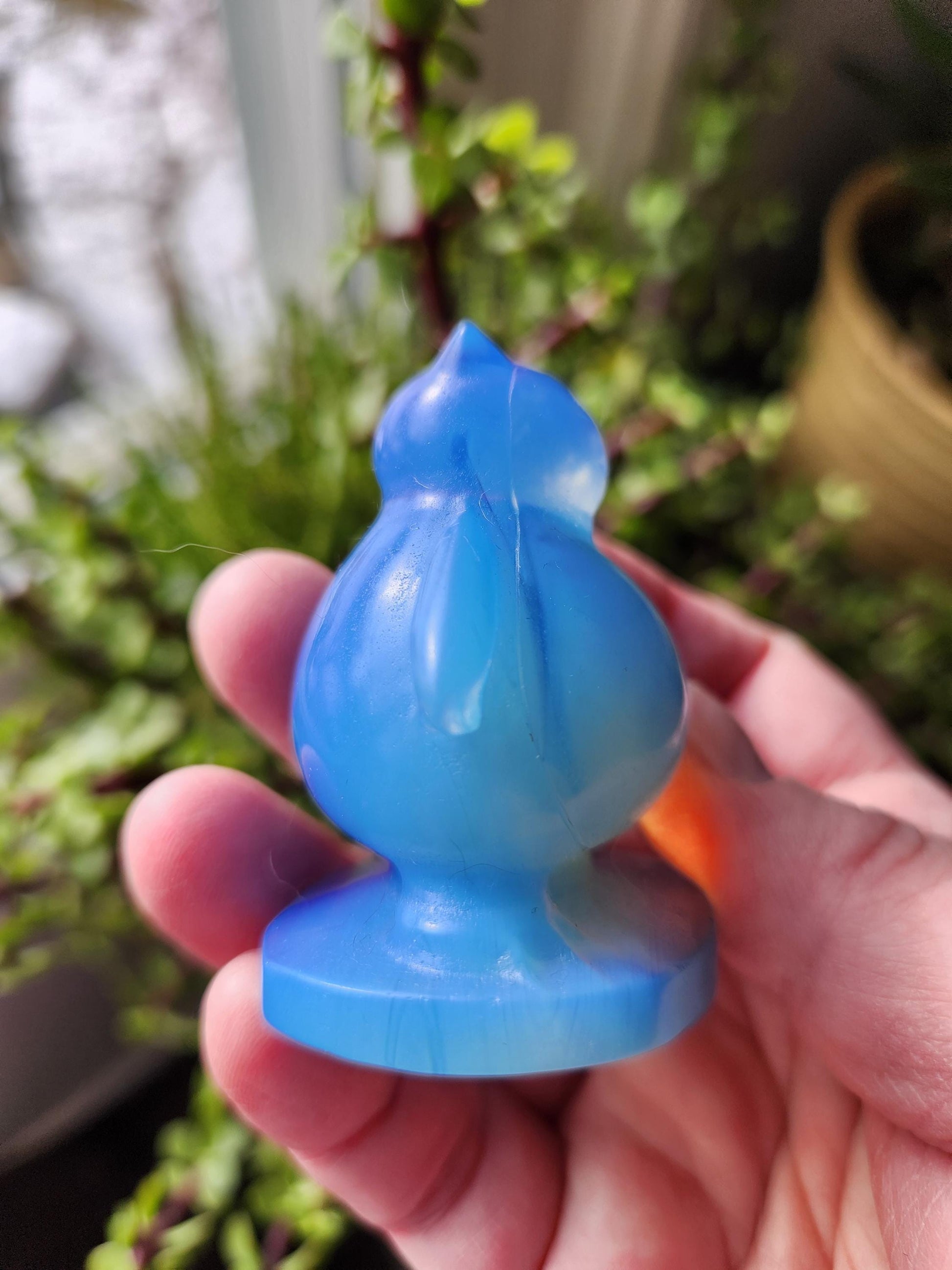 Blue Opalite Snorlax with High Polish, Pokemon