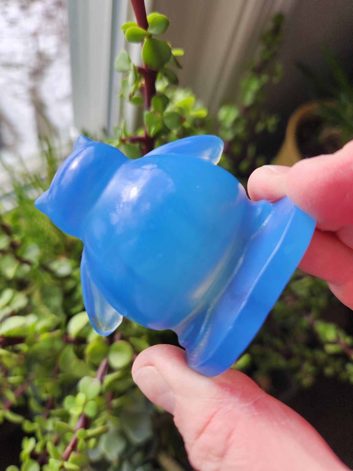 Blue Opalite Snorlax with High Polish, Pokemon