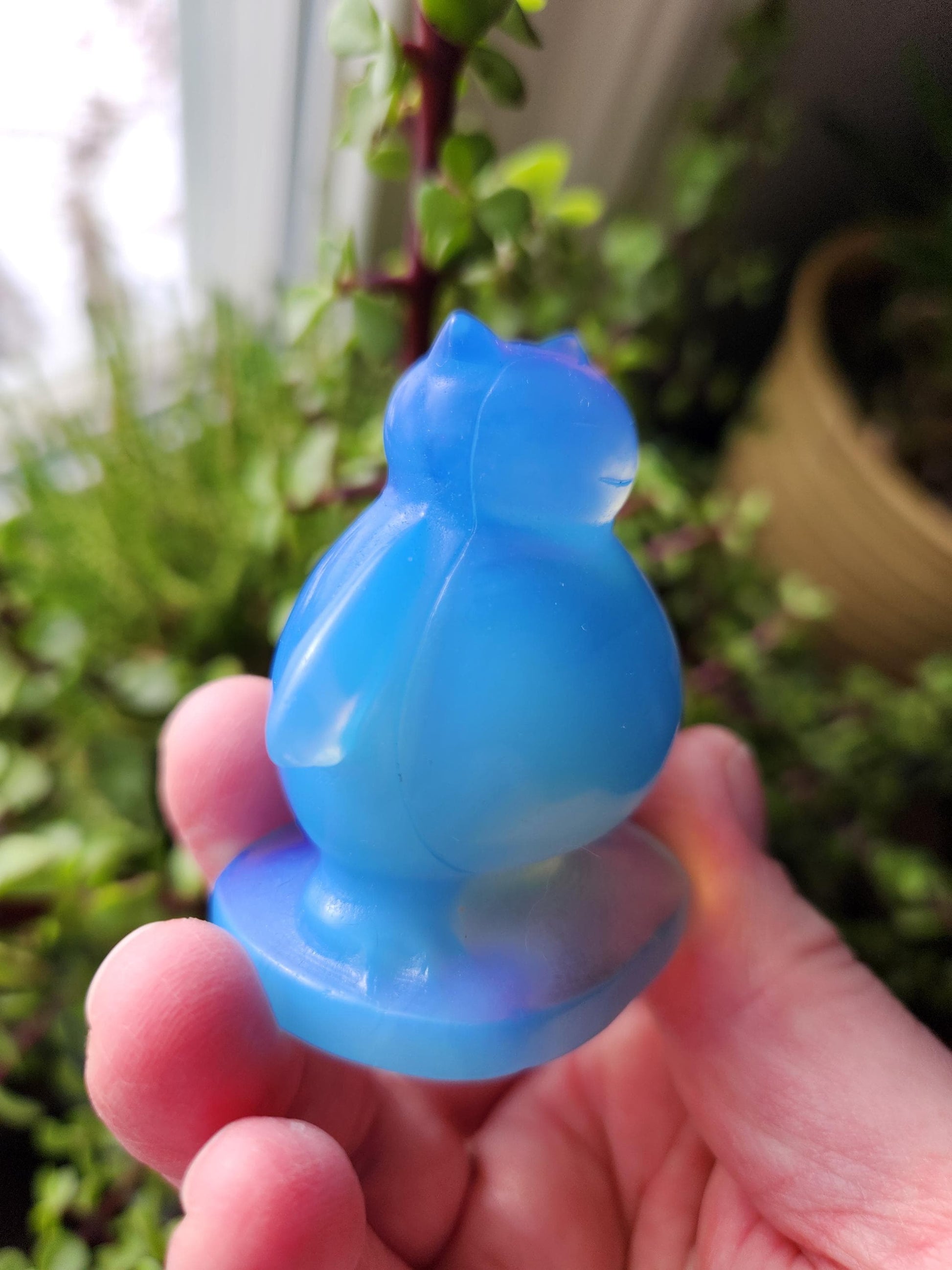 Blue Opalite Snorlax with High Polish, Pokemon