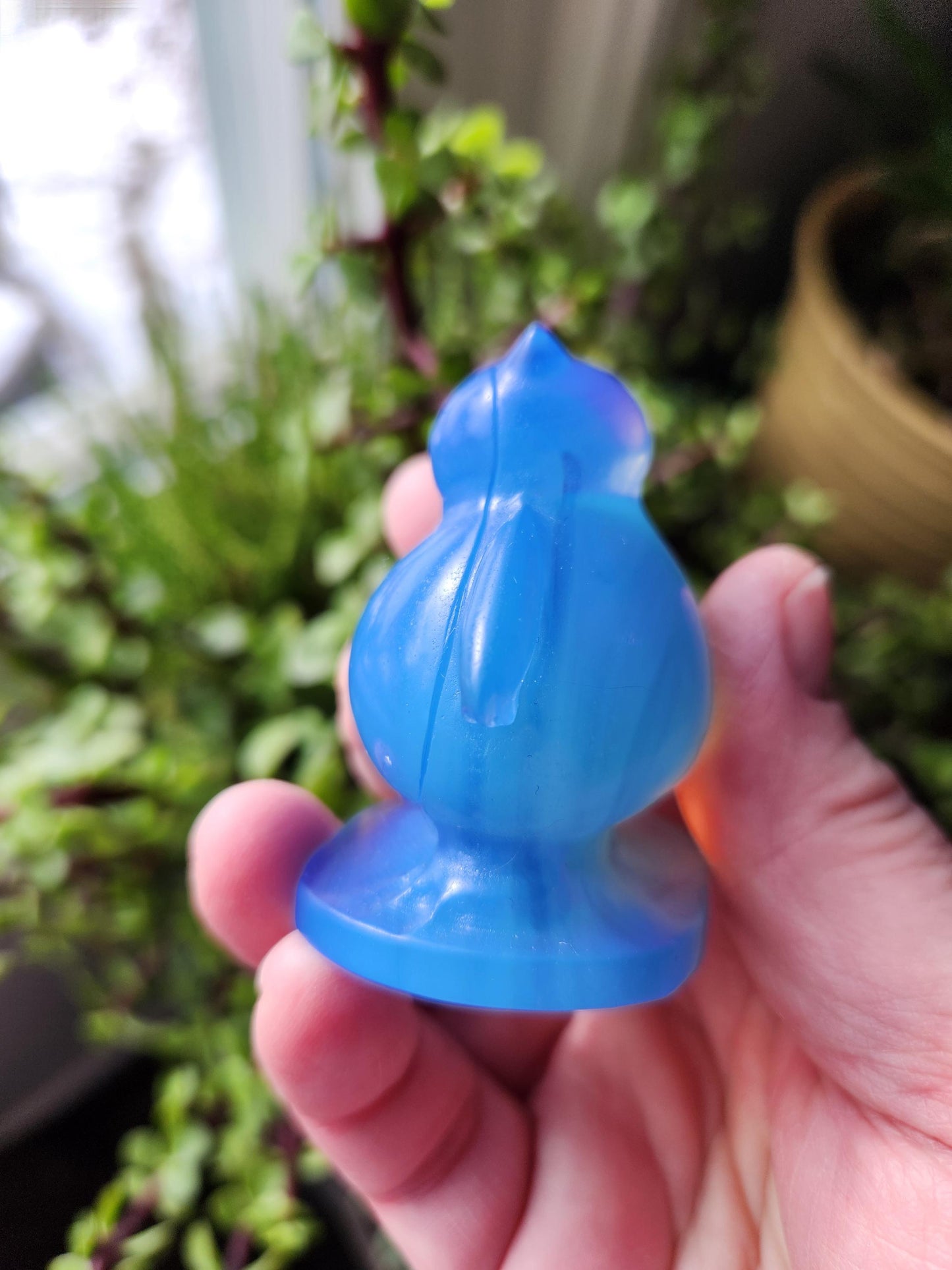 Blue Opalite Snorlax with High Polish, Pokemon