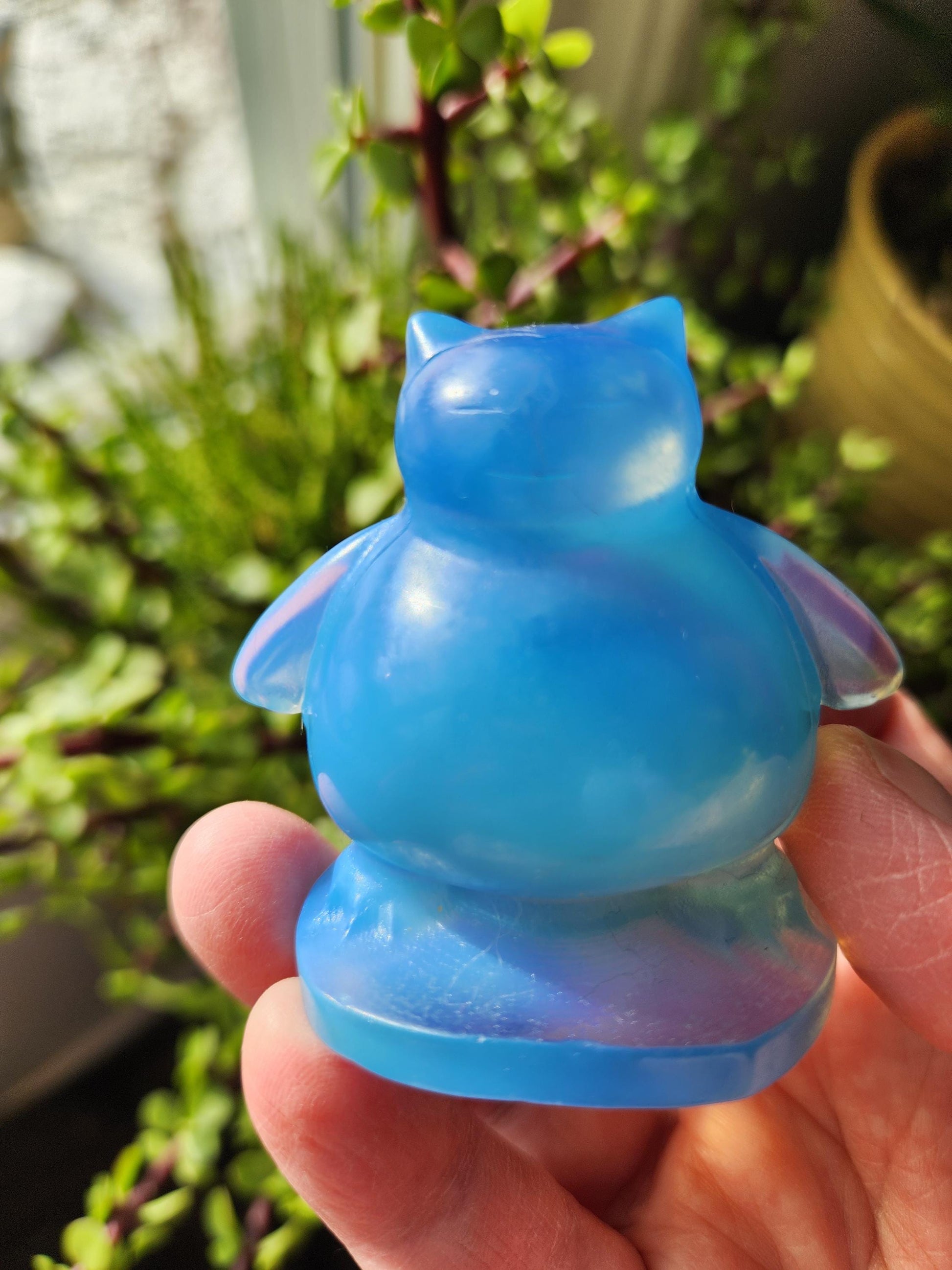 Blue Opalite Snorlax with High Polish, Pokemon