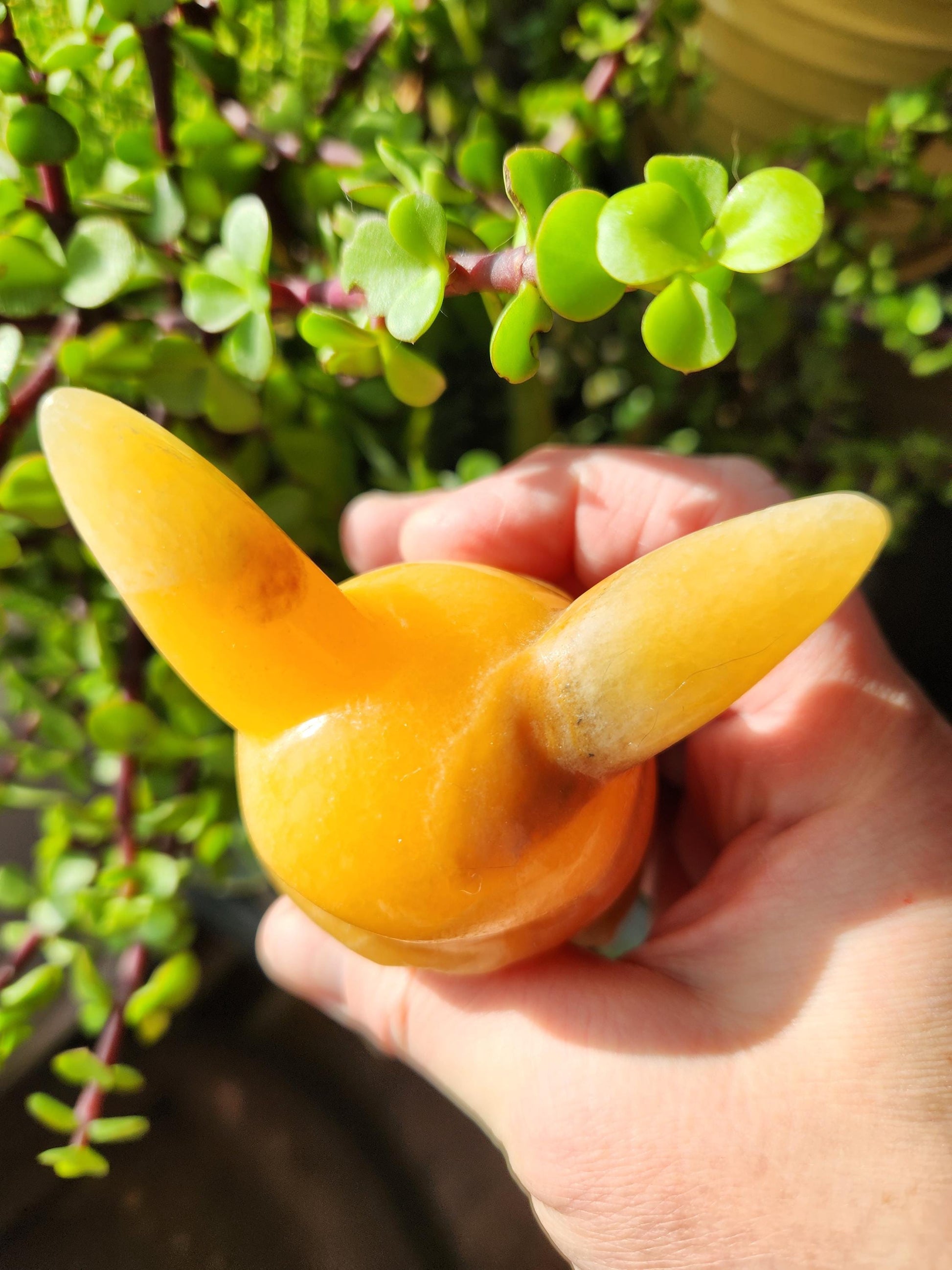 Super Cute BIG Yellow Calcite Pikachu Natural Stone Crystal Pokemon