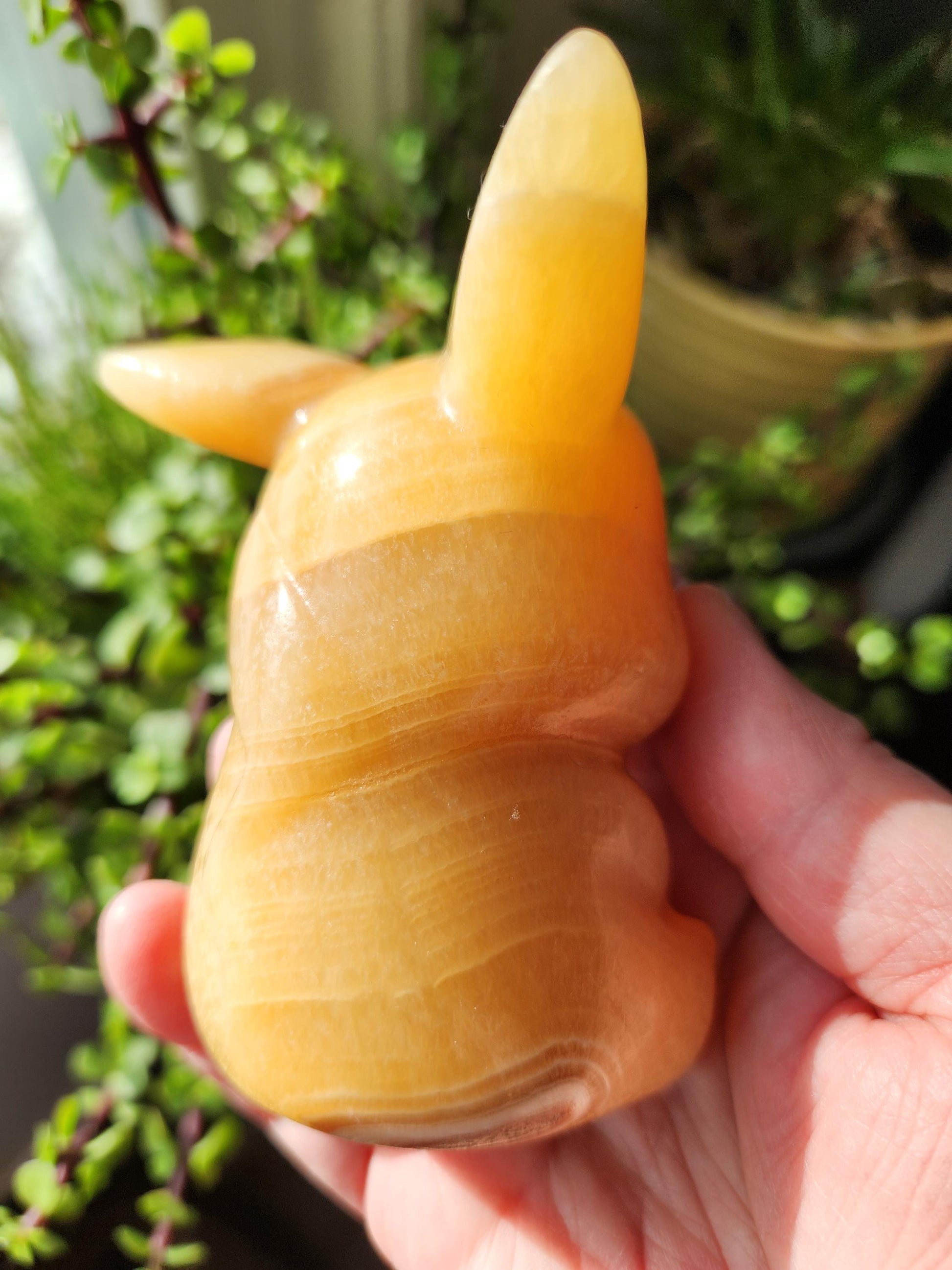 Super Cute BIG Yellow Calcite Pikachu Natural Stone Crystal Pokemon