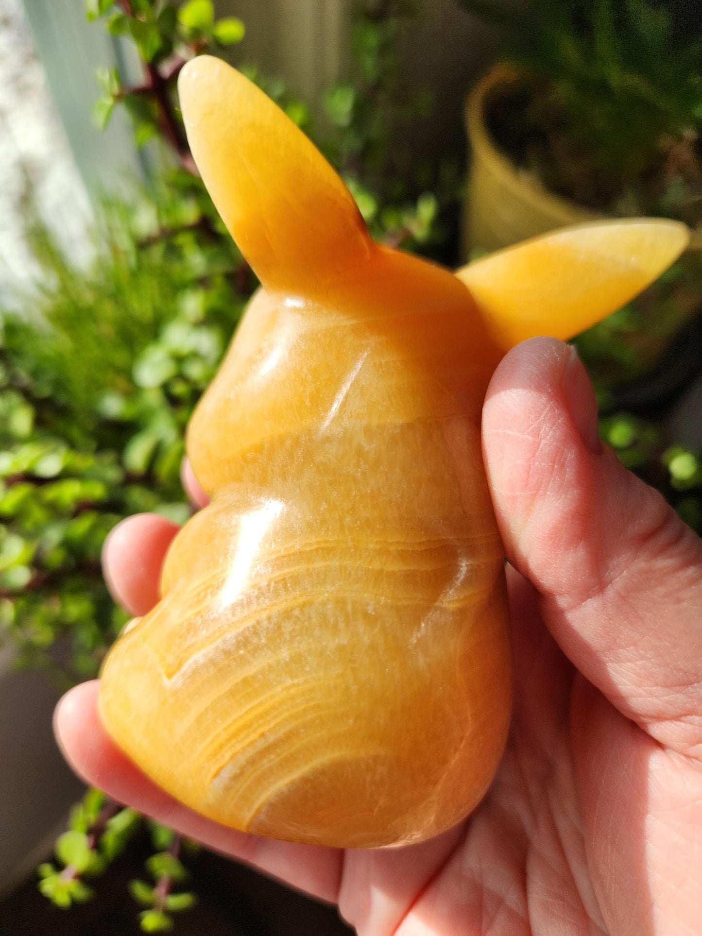 Super Cute BIG Yellow Calcite Pikachu Natural Stone Crystal Pokemon