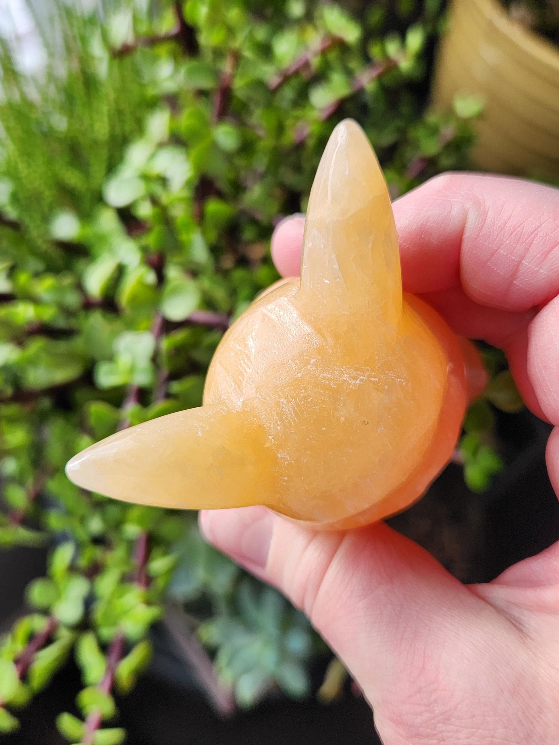 Super Medium Yellow Calcite Pikachu Natural Stone Crystal Pokemon