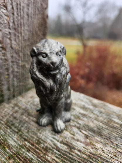 Regal Pyrite Lion Crystal Statue, Leo