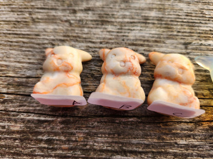 Mini Pokemon Pikachu: Pink Jasper, Opalite or Pink Opalite, One