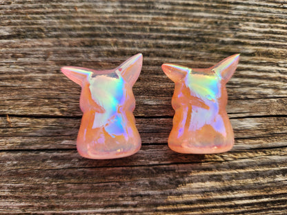 Mini Pokemon Pikachu: Pink Jasper, Opalite or Pink Opalite, One