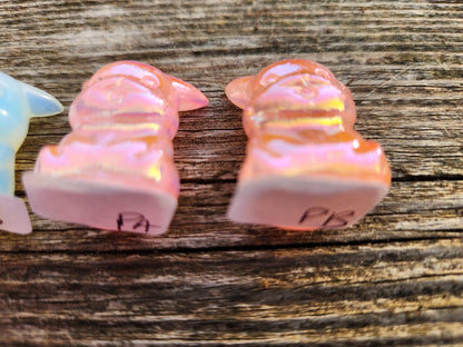 Mini Pokemon Pikachu: Pink Jasper, Opalite or Pink Opalite, One