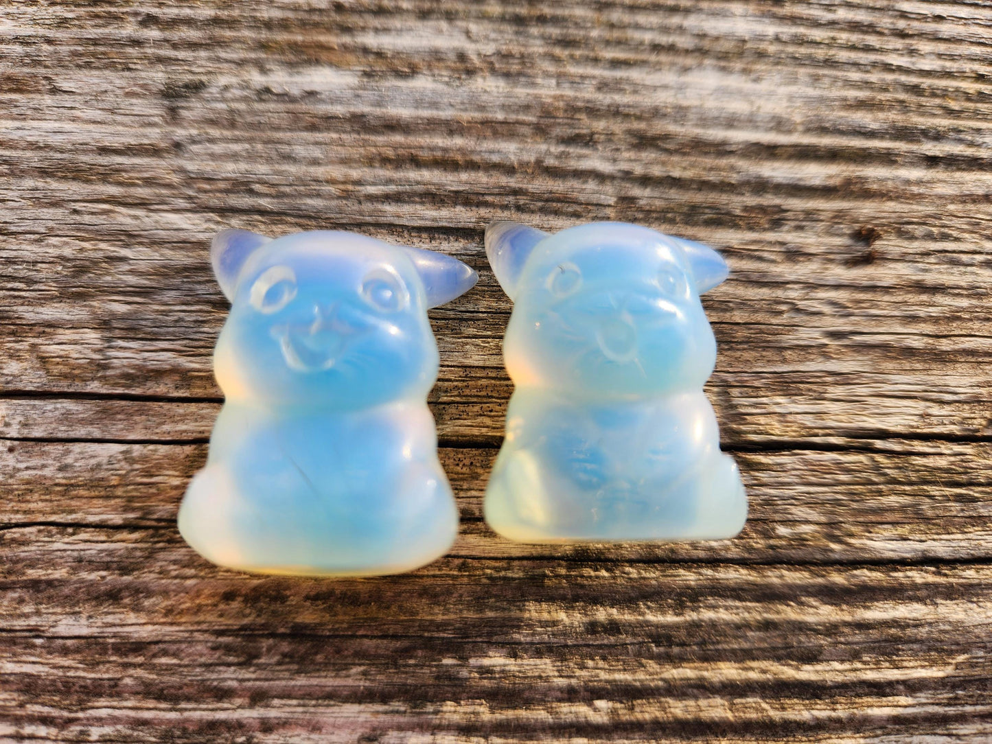 Mini Pokemon Pikachu: Pink Jasper, Opalite or Pink Opalite, One