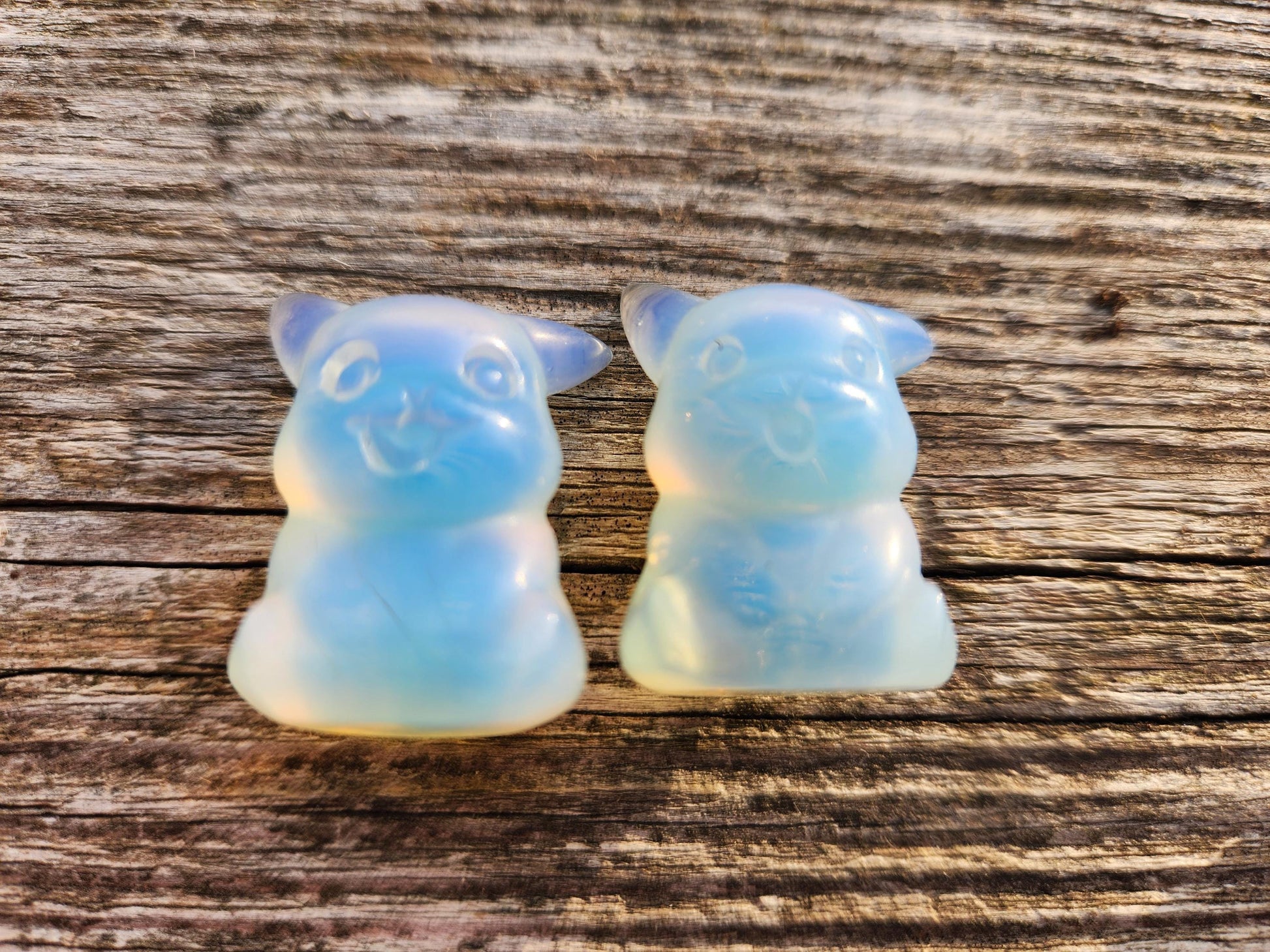 Mini Pokemon Pikachu: Pink Jasper, Opalite or Pink Opalite, One