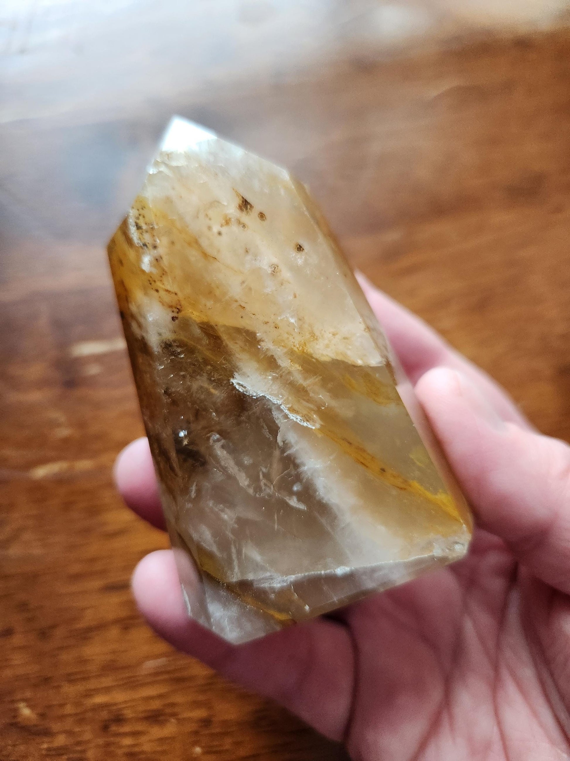 AAA Golden Healer Crystal Tower Point - Brazil Origin, Dendrite