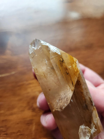 AAA Golden Healer Crystal Tower Point - Brazil Origin, Dendrite