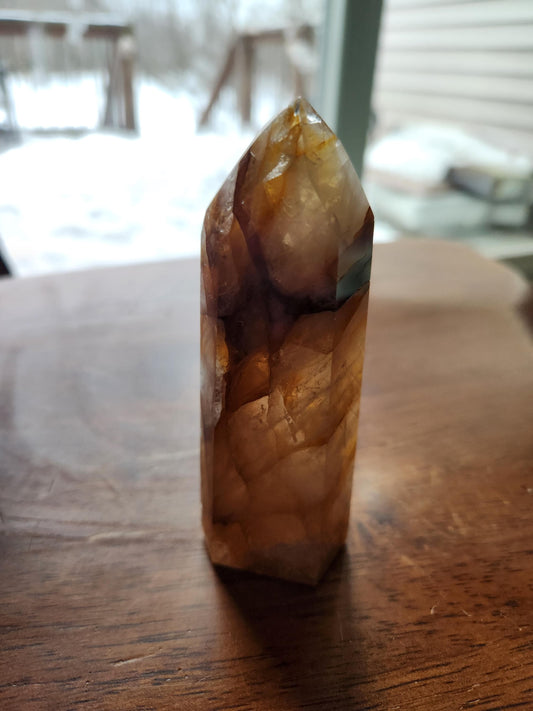 AAA Golden Healer Crystal Tower Point - Brazil Origin