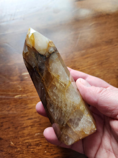 AAA Golden Healer Crystal Tower Point - Brazil Origin