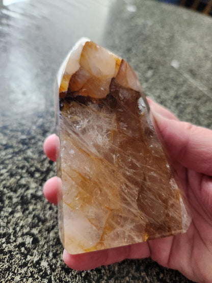 AAA Golden Healer Crystal Tower Point - Brazil Origin