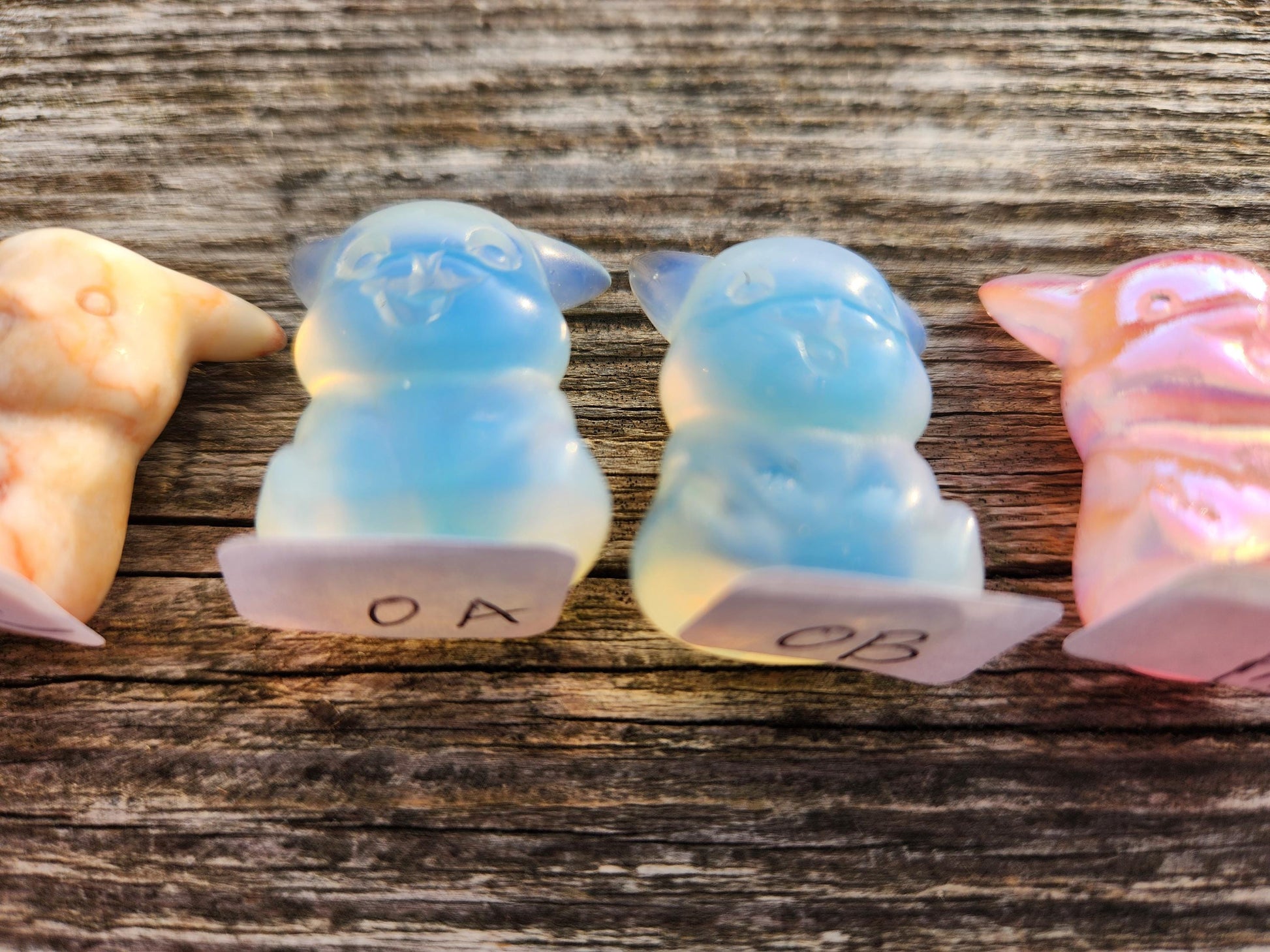 Mini Pokemon Pikachu: Pink Jasper, Opalite or Pink Opalite, One
