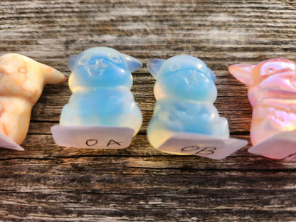 Mini Pokemon Pikachu: Pink Jasper, Opalite or Pink Opalite, One