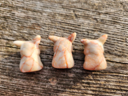 Mini Pokemon Pikachu: Pink Jasper, Opalite or Pink Opalite, One