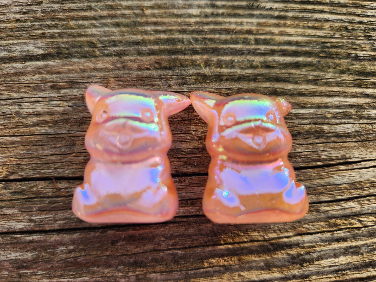 Mini Pokemon Pikachu: Pink Jasper, Opalite or Pink Opalite, One