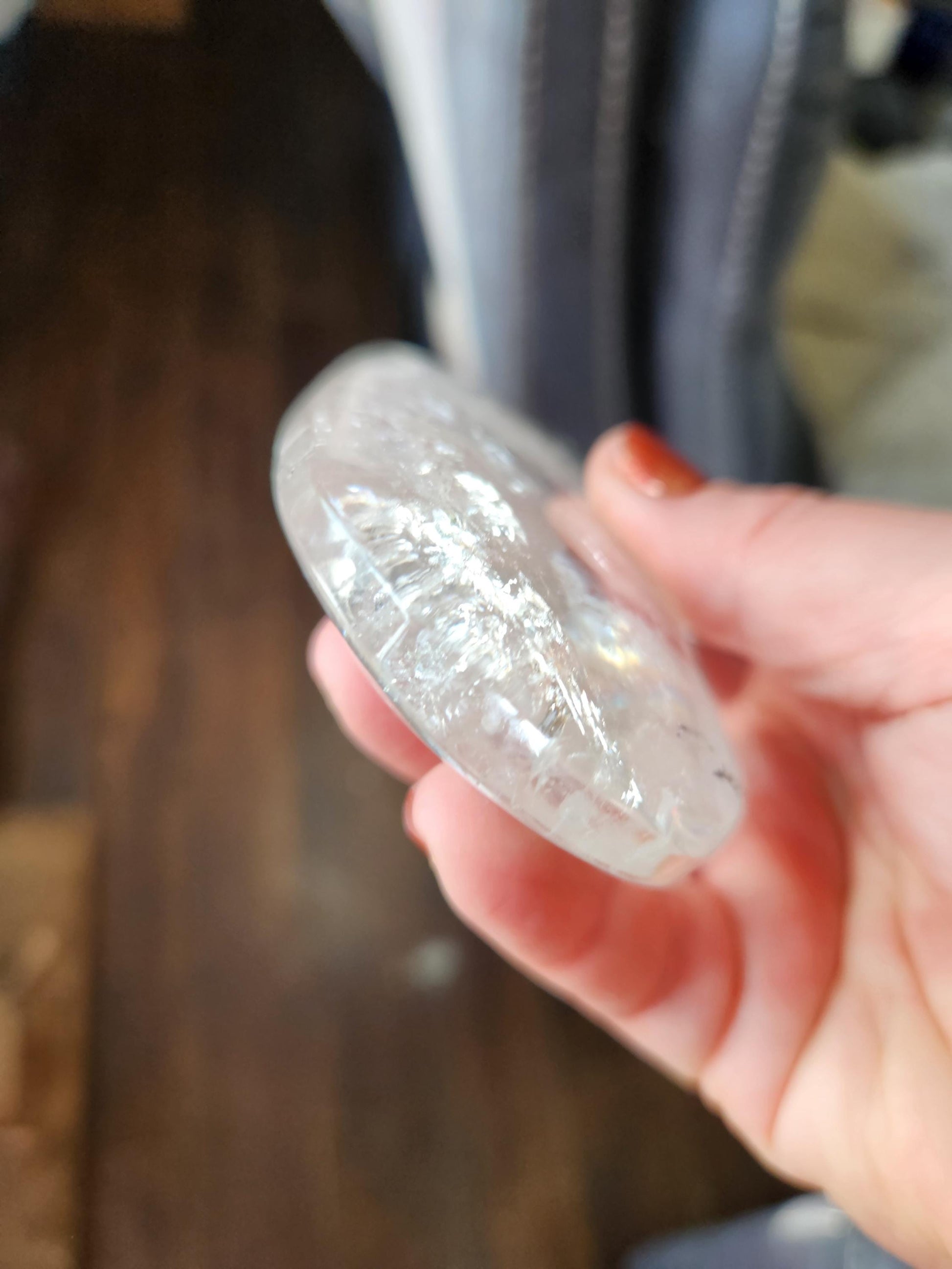Clear Quartz Crystal Freeform Pillow, Extra Large Cab