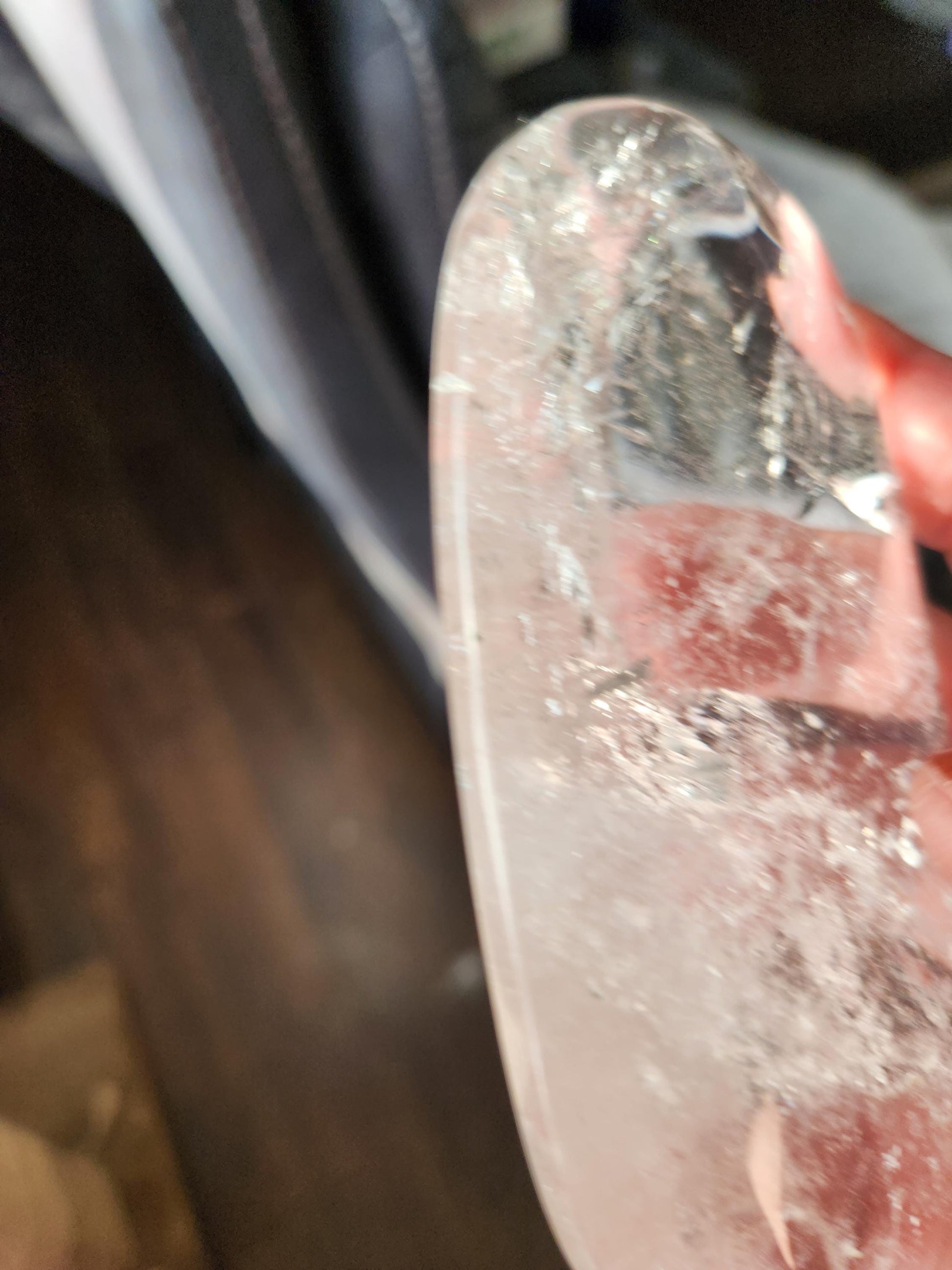 Clear Quartz Crystal Freeform Pillow, Extra Large Cab