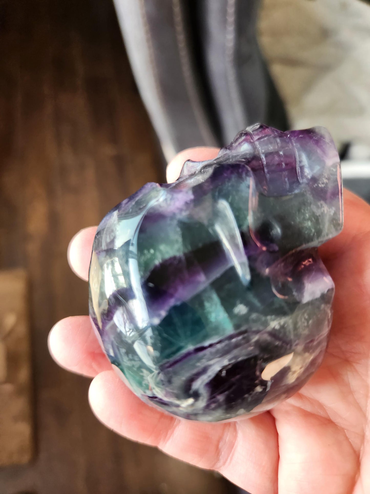 AAA Green & Purple Fluorite Crystal Skull