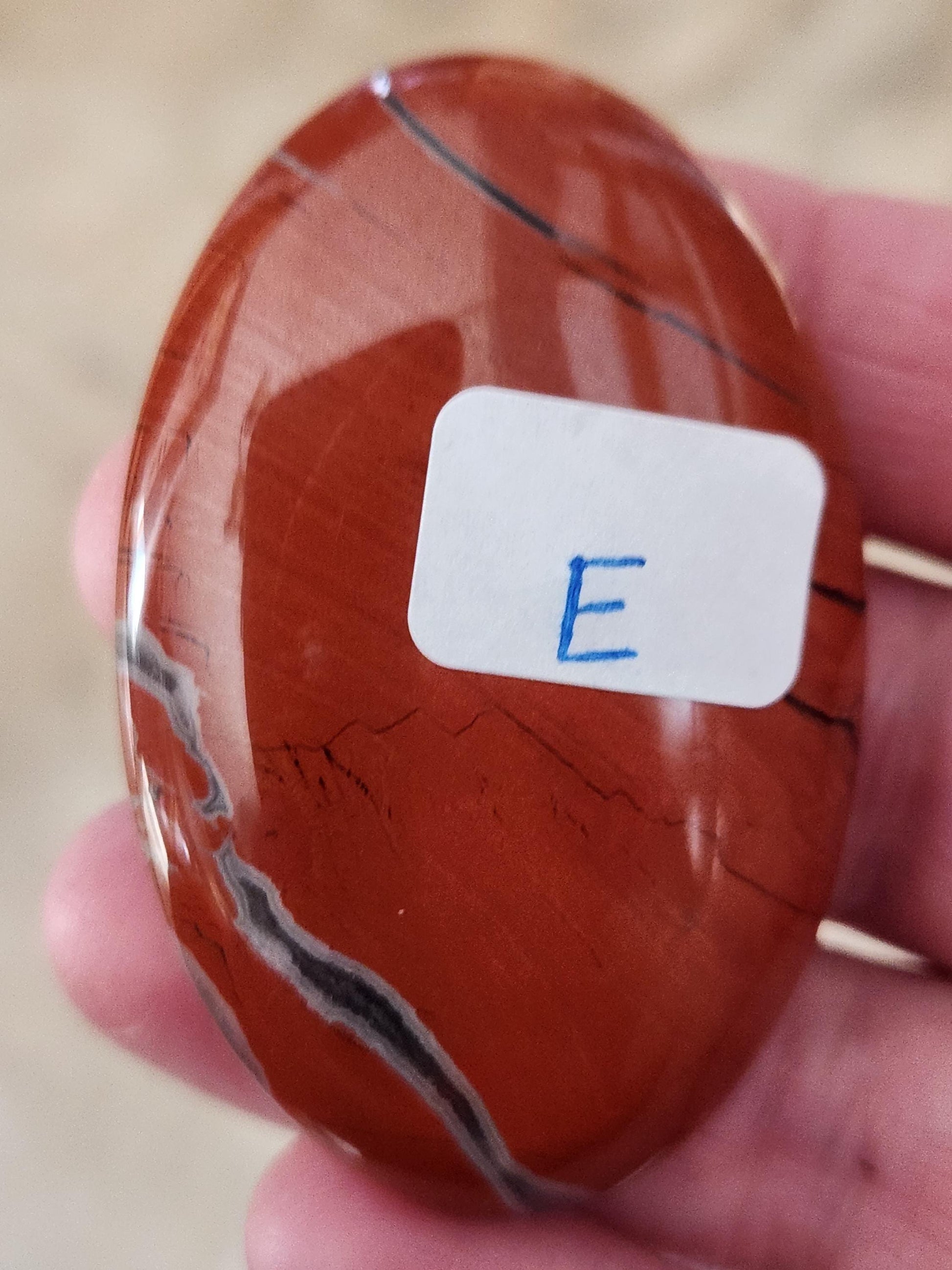 AAA Red Jasper Crystal Palm, One