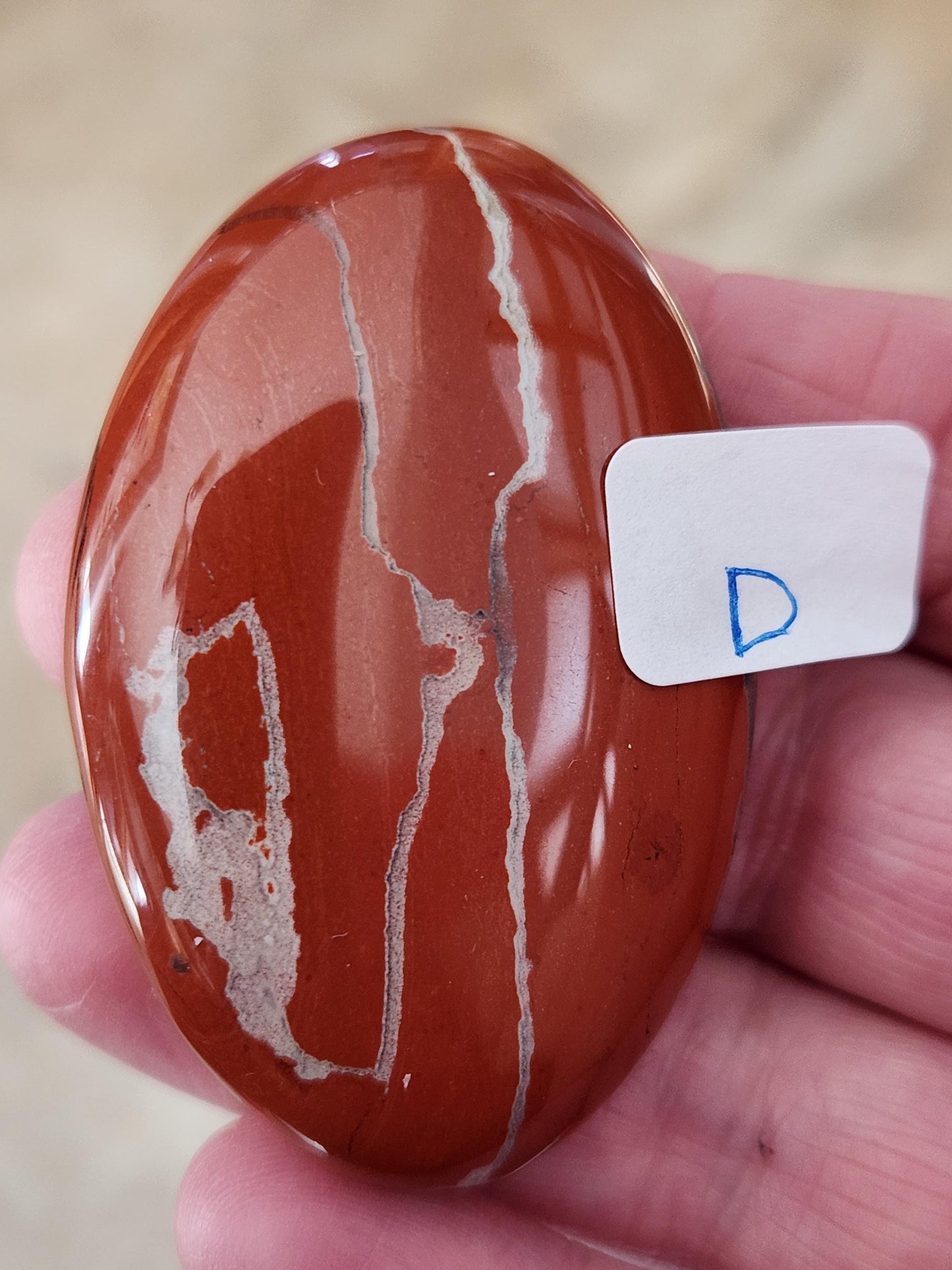 AAA Red Jasper Crystal Palm, One