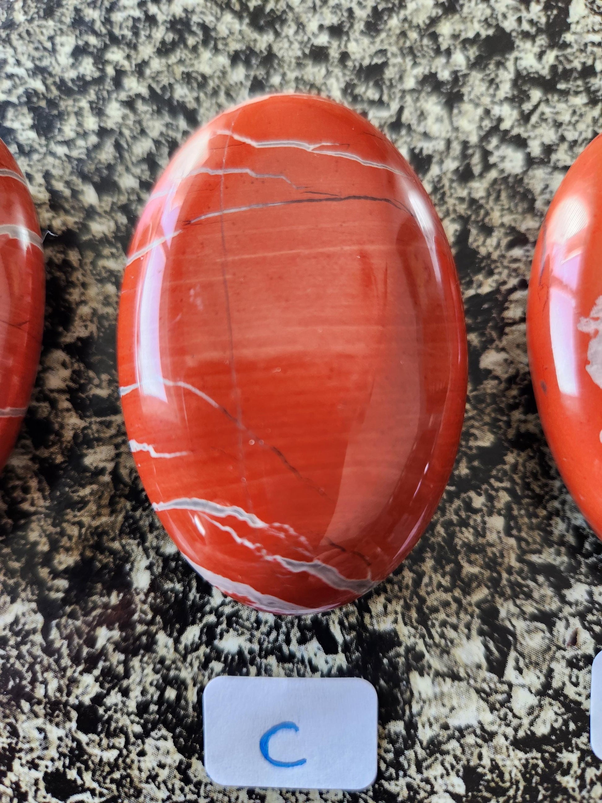 AAA Red Jasper Crystal Palm, One