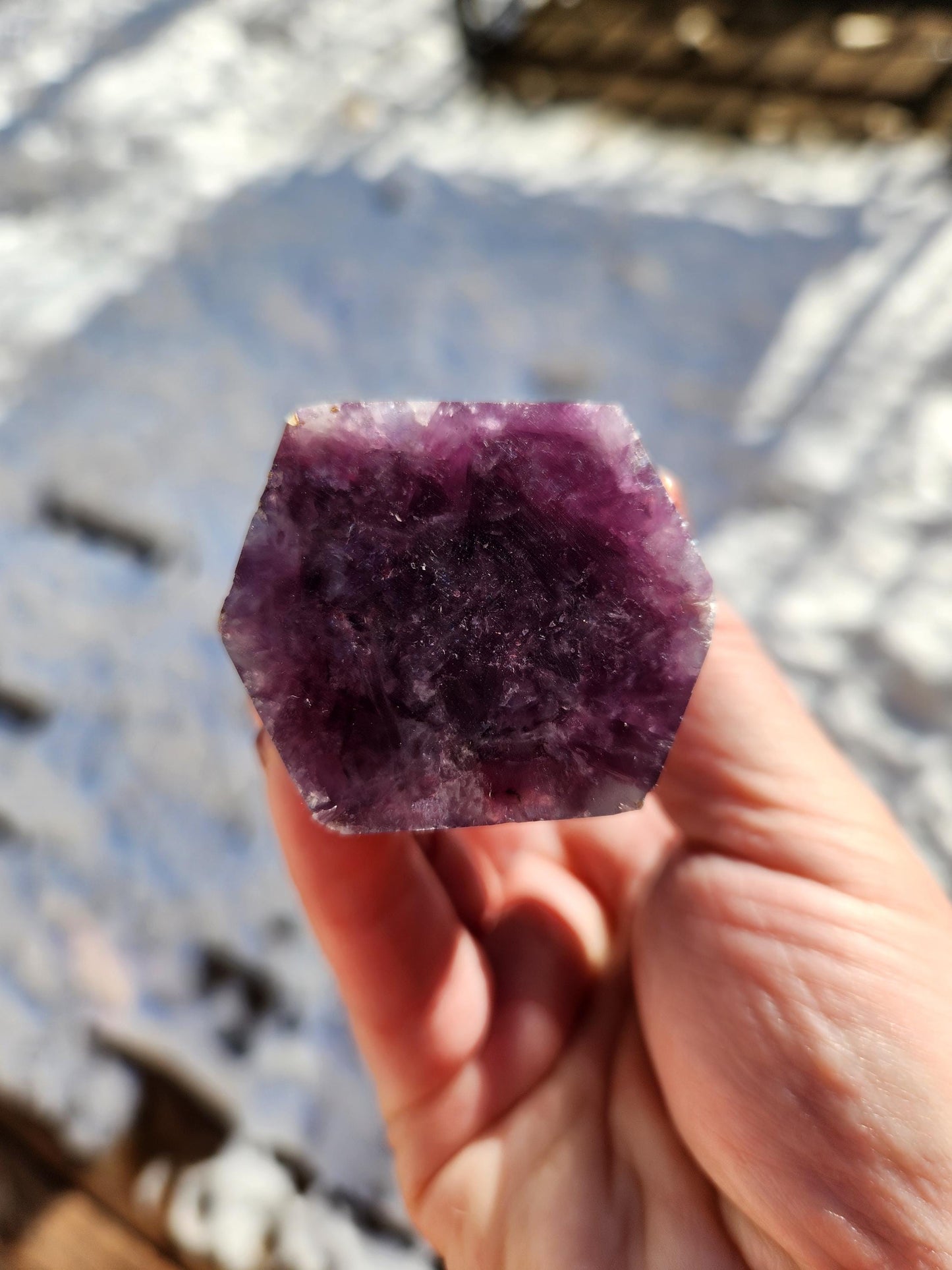 AAA Purple Lepidolite Crystal Tower: Polished Point Generator
