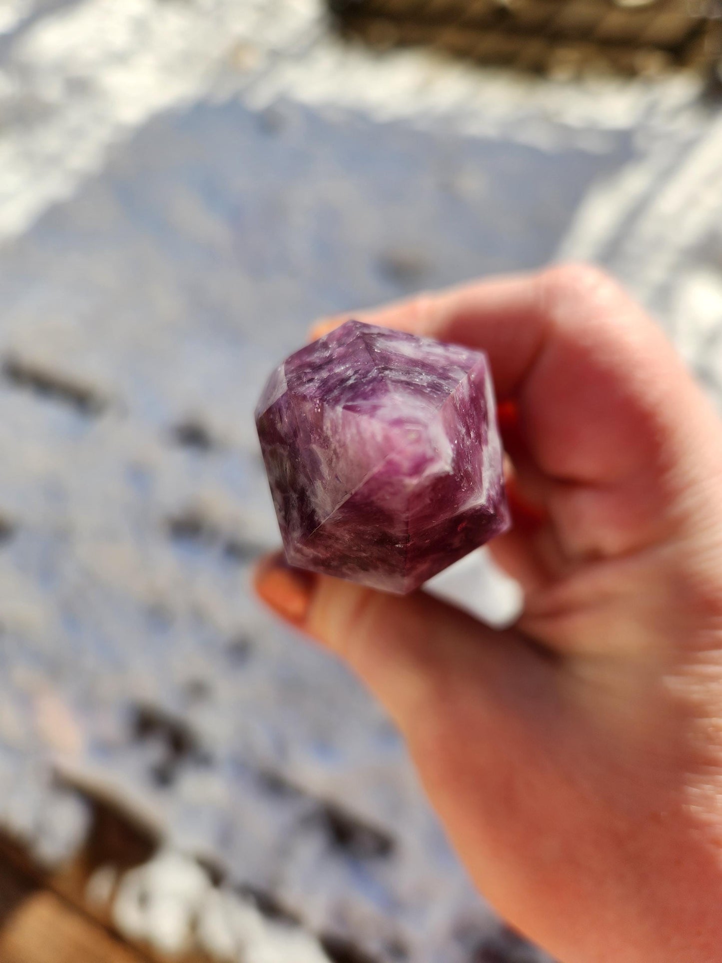AAA Purple Lepidolite Crystal Tower: Polished Point Generator