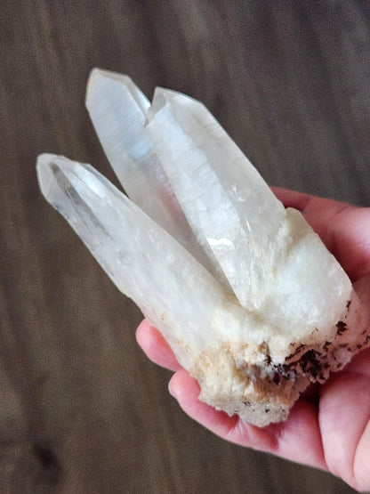Clear Quartz Crystal Cluster, Large from Madagascar, Light Peach Tone