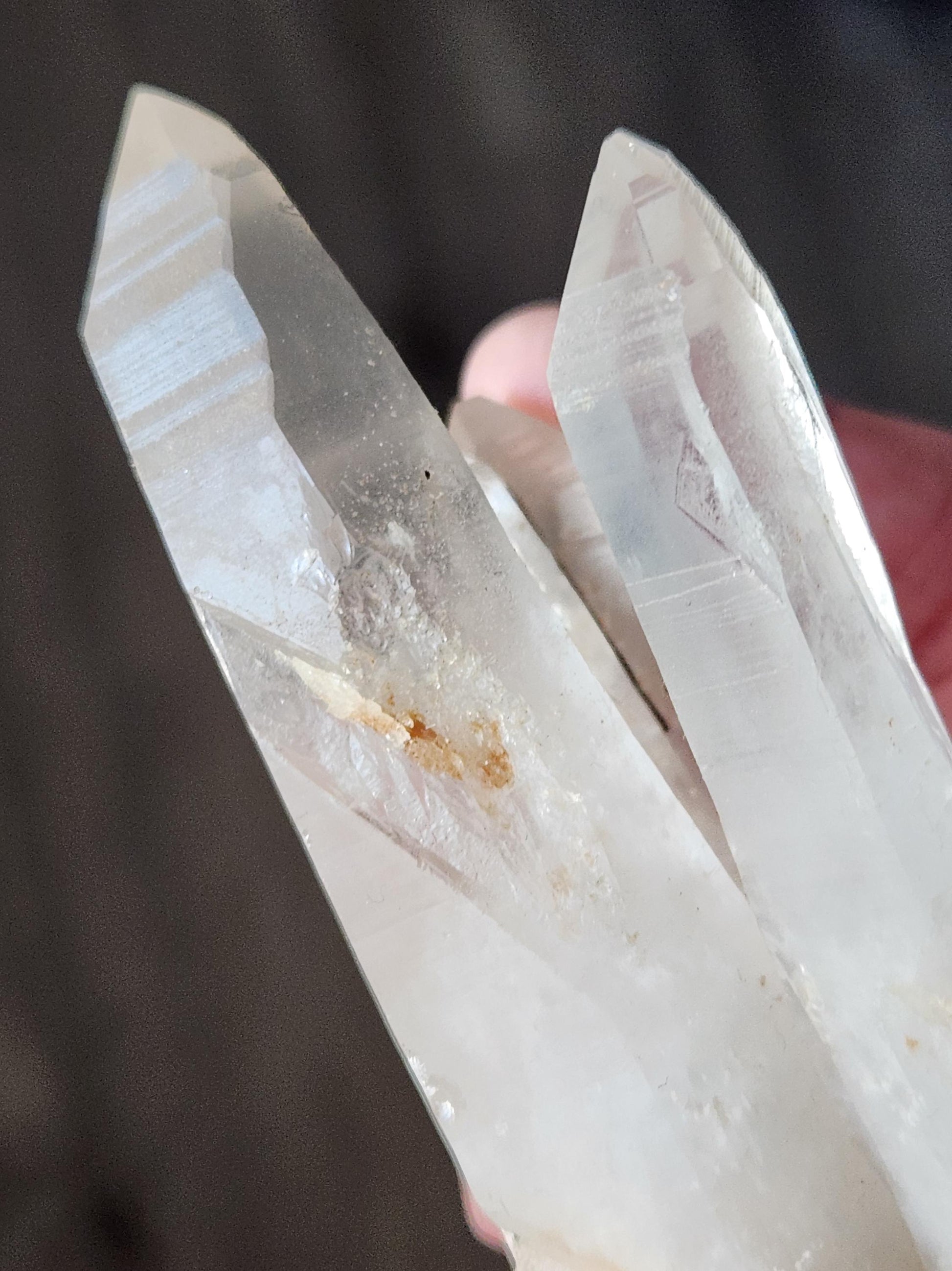 Clear Quartz Crystal Cluster, Large from Madagascar, Light Peach Tone